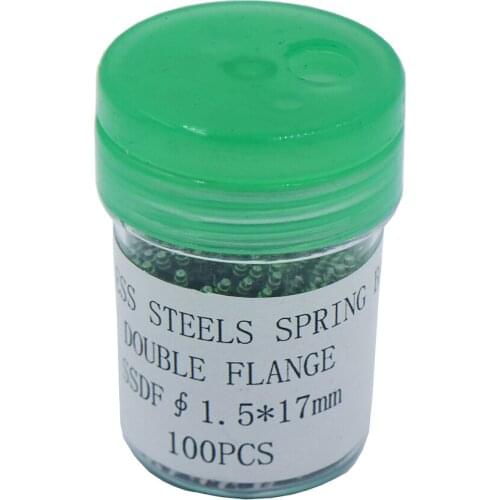 100 Pieces Watchmaker Watch Band Spring Bars Strap Link Pins Repair Kit 17-24mm