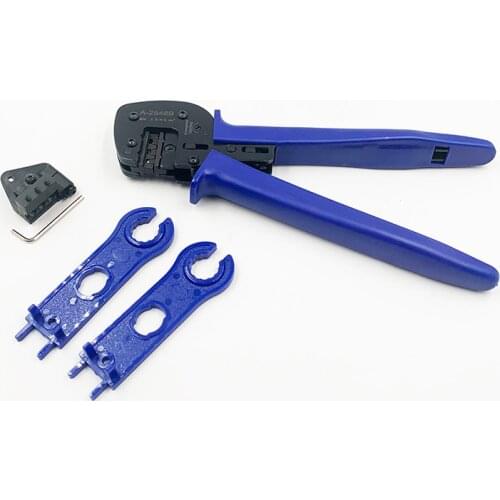 Solar connector MC4 crimper crimping tool Ratchet Crimper a-2546b clamp tools with 1 pair wrench spanner