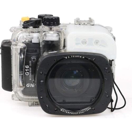 40m 130ft Waterproof Box Underwater Housing Camera Diving Case For Canon G16 as WP-DC52 Bag Case Cover Bag