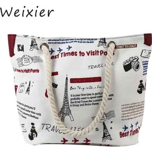 WEIXIER 2019New Fashion Casual Beach Bags Women Summer 2019 Shoulder Bags Female Purse and bags Vintage bolsa feminina ZK-93