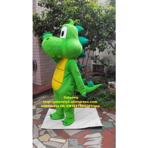 Green dragon Dinosaur Mascot Costume Adult Cartoon Character Outfit Cartoon Clothing Capping Ceremony CX2035 Free Shipping