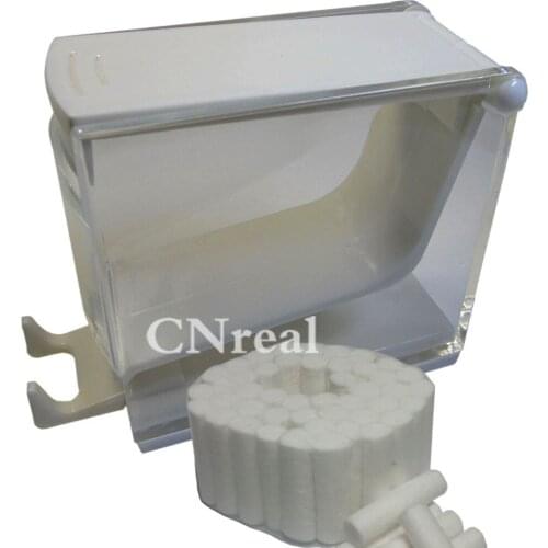 1 Piece Dental Cotton Roll Dispenser & 50 pcs Cotton Roll Press-type White