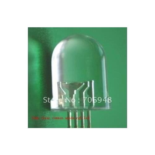 10mm 4 PIN Common Anode RED GREEN BLUE RGB LED long life good quality