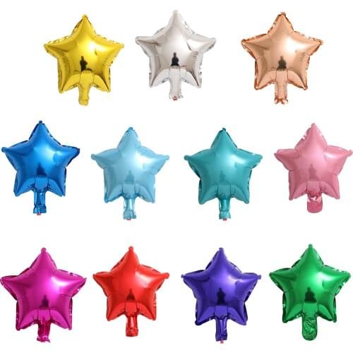 10pcs 10 inch five-pointed star balloons stars aluminum foil balloons festive decoration birthday party decoration balloons