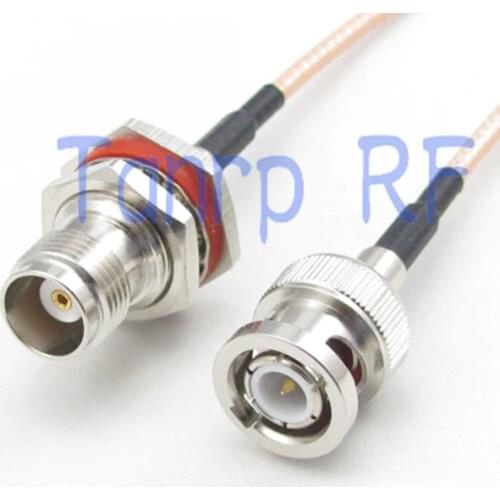 10PCS 15CM Pigtail coaxial jumper cable RG316 extension cord 6inch BNC male plug to TNC female jack RF adapter connector