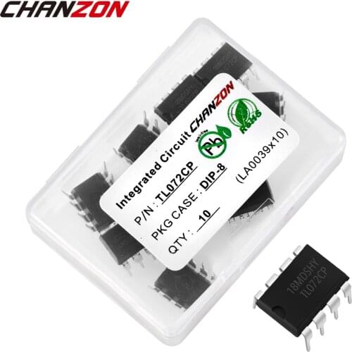 10PCS/LOT TL072CP DIP8 TL072 DIP TL072CN IC Integrated Circuit Semiconductor New Original Chipset In Stock