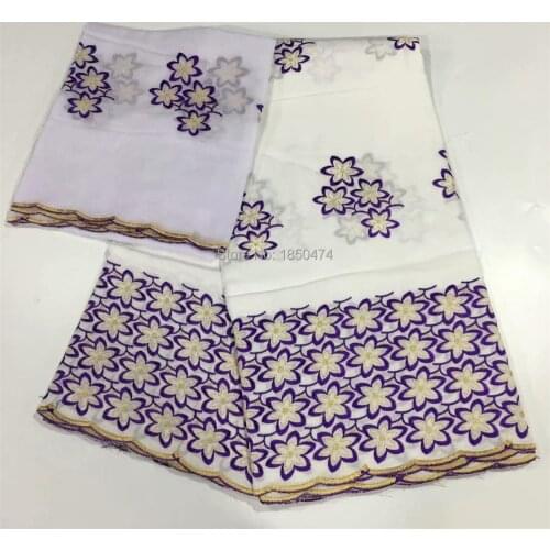 White Nigeria Cotton Fabric 2019 High Quality Lace Dubai Fabric Soft Emroidered Swiss Voile Lace In Switzerland 5+2Yards/Lot YCS