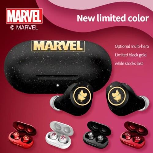 2021 Marvel Iron Man Spiderman TWS Wireless Bluetooth V5.0 Stereo Earphones Universal in Ear Sports Headset for Android & iPhone