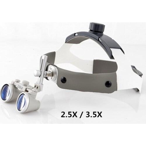 DEASIN Portable Dentist Surgical Medical Binocular Dental Loupes Optical Glass with portable head light magnifier