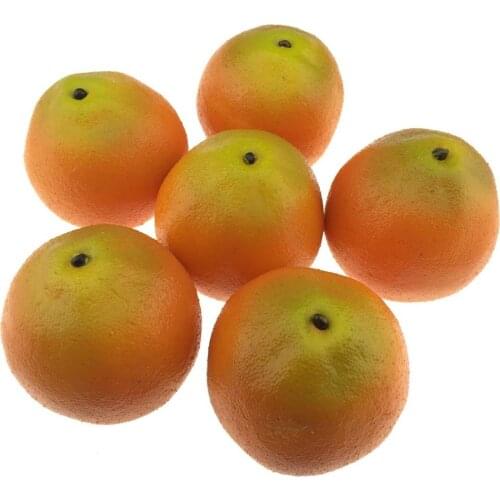 Gresorth 6pcs Artificial Orange Faux Fake Decorative Fruit Home Kitchen Christmas Decoration Photography Props