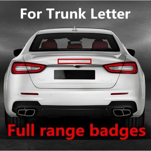 Chrome Middle Grille Trident Emblem Badge Trunk Letters Side Sticker Engine Hood Car wheel hub cover for Maserati Ghibli Levante