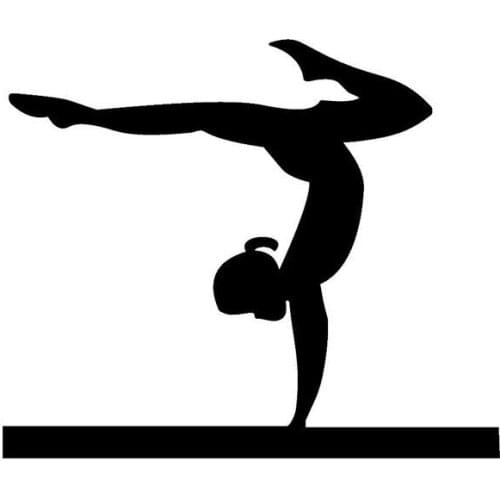 Personality Women' Gymnastic stickers Balance computer car Styling decal sticker