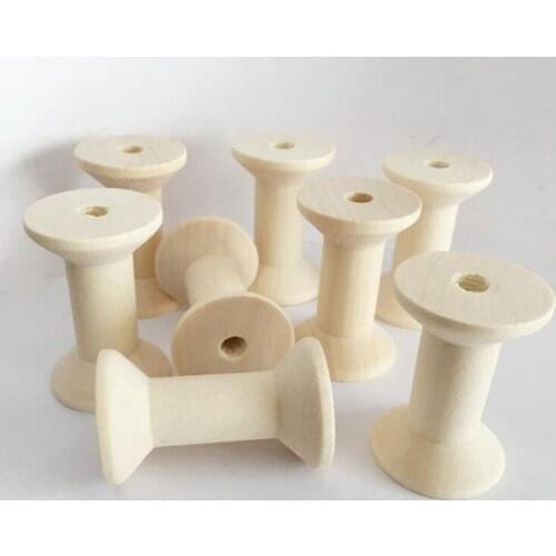 10pcs/lot Natural Wooden Spool for Thread String Rolling Wire Bobbin Sewing Tools Supplier DIY Needlework Accessories