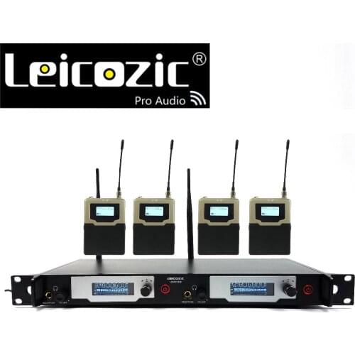 Leicozic Wireless In-ear Monitor System UHF IEM System Stage Monitoring L9400 4 Receivers SR2050 Professional Stage Monitoring