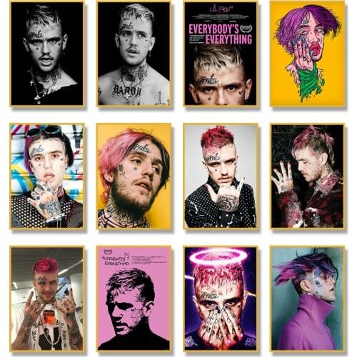 Lil Peep Rapper Music Star Fashion Poster Prints Decoration Mural Canvas Painting Living Room Home Wall Decor Painting Cuadros