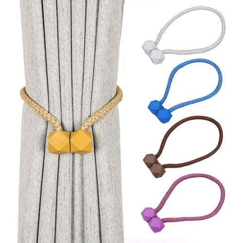 1Pc Magnetic Curtain Tieback Holder Hook Buckle Clip Curtain Tieback Polyester Decorative Home Accessorie curtain holder