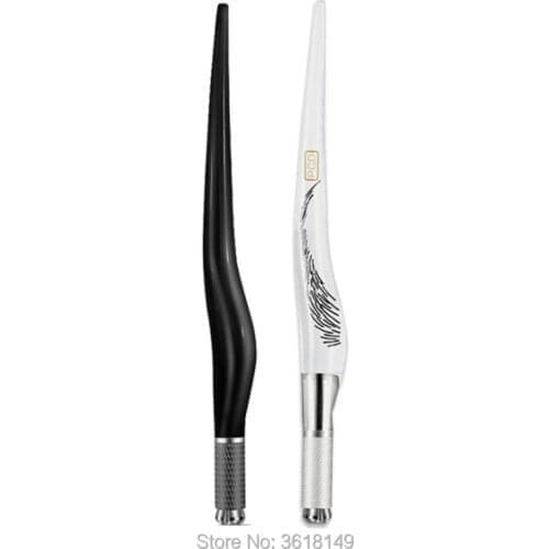 PCD Microblading Pen for Permanent Makeup Eyebrow Lip Transparent Black Tattoo Manual Pen Embroidery Pen Handmade Pen