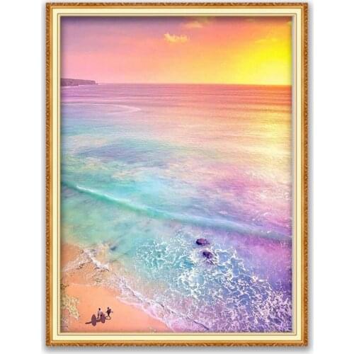 Nature DIY Cross Stitch 11CT Embroidery Kits Needlework Craft Set Cotton Thread Printed Canvas Home Decoration Wholesale On Sale