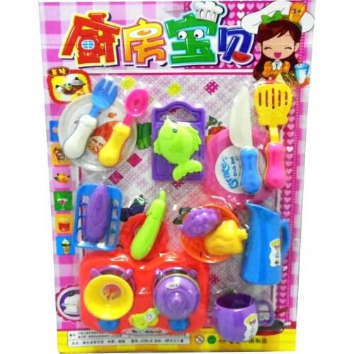 Tool toys set Cook Tool Toys Girls' Funny Simulated Kitchen Toy Set Utensils Plastic Children Play Educational Kids Practical