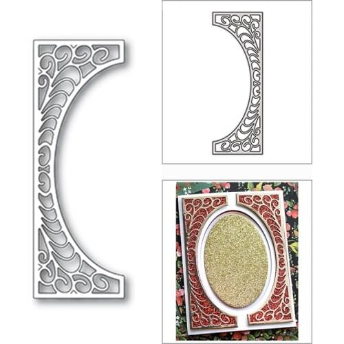 New 2021 Oval Lacy Arched Border Frame Metal Cutting Dies for DIY Scrapbooking and Card Making Decor Embossing Craft No Stamps