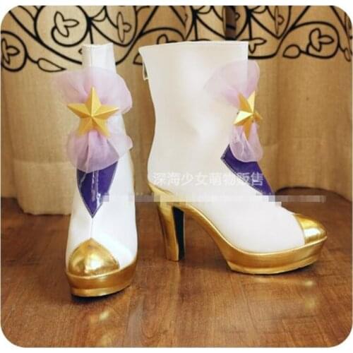 Game LOL Janna Cosplay Shoes Womens Halloween Uniform Party Shoes Costume Made H