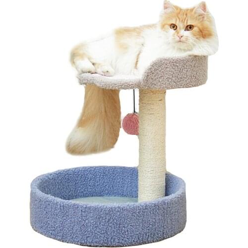 Cat Climbing Frame Cat Litter Tree Sisal Scratching Board Scratching Post Novelty Design Bold Rope Not Sticky Easily To Clean