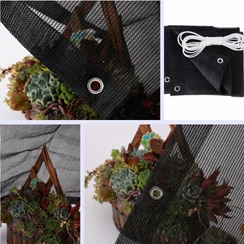 Tewango 9 Pin Sunscreen Black Round Wire Shading Net Household Quality Garden Sunscreen Parking Balcony shading Net