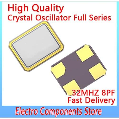 10PCS/Lot Quartz Resonator 32MHZ 8PF SMD Crystals 4p 3.2*2.5mm Crystal Oscillator Kit 3225 YSX321SL ±10PPM New Original OSC
