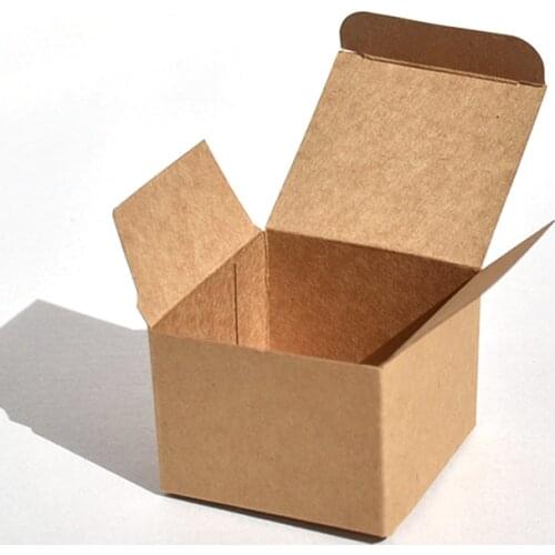 100pcs/lot 4x4x3cm-6x6x5cm 6sizes black/brown/White 350gsm 1 tuck cardPaper gift Box DIY comestic bottles perform packaging case