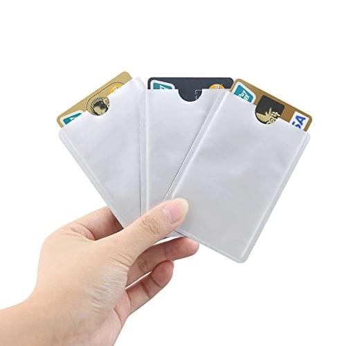 100 pcs/lot) Anti Scan RFID Block Card Sleeve for Credit Debit Cards Security Protection Guard NFC IC ID Protector Blocker