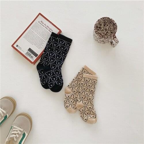 21 Baby socks Autumn Winter bear pattern cute baby socks