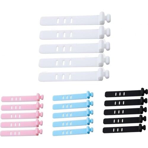 5Pcs Cable Winder Soft Universal Silicone Wear-resistant Space-saving Desktop Earphone Data Cord Binder Clip for Home