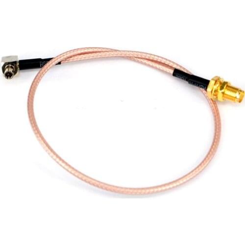 50pcs RF adapter RF connector SMA Female to TS9/CRC9 Rightangle RG316 Pigtail 30cmCable for antenna booster