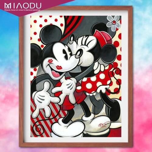 5D Diamond Painting Disney Mickey Minnie Mouse Diamond Embroidery Pictures Of Rhinestones Mosaic Home Decor