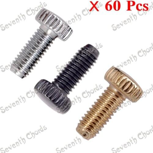 60 Pcs M5*15-16MM Electric Guitar Tremolo Bridge Fine Tuning Screws - Black Gold Chrome Can choose