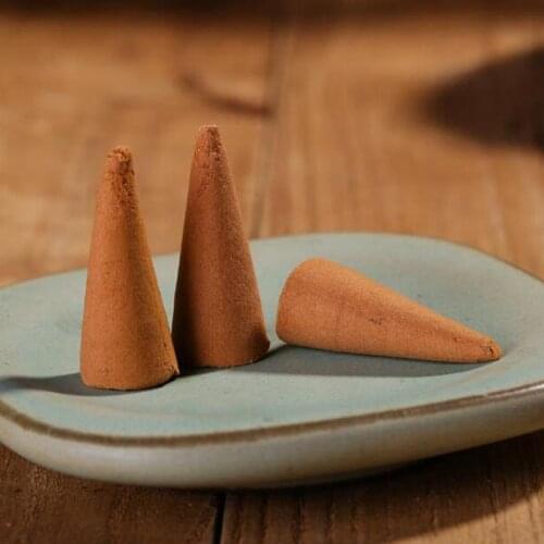 68pcs/Box Natural Tower Temple Incense Cones Reflux Buddhism Smoke Cones Sandalwood Aromatherapy Wierook Waterval Encens Cone