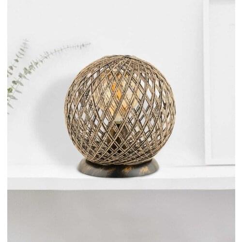 Balle Globe Lampshade Jute Black