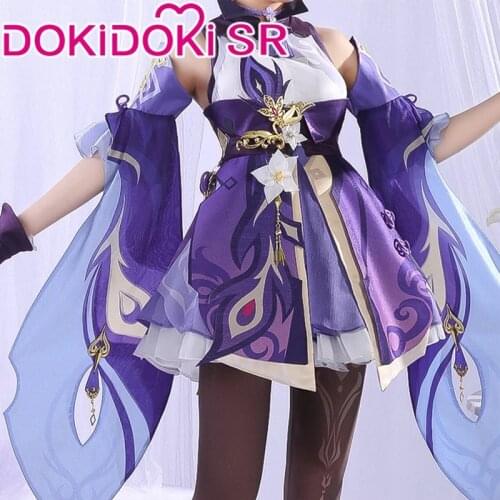 PRE-SALE DokiDoki-SR Game Genshin Impact Keqing Cosplay Halloween Cosplay Genshin Ke Qing Impact Cosplay