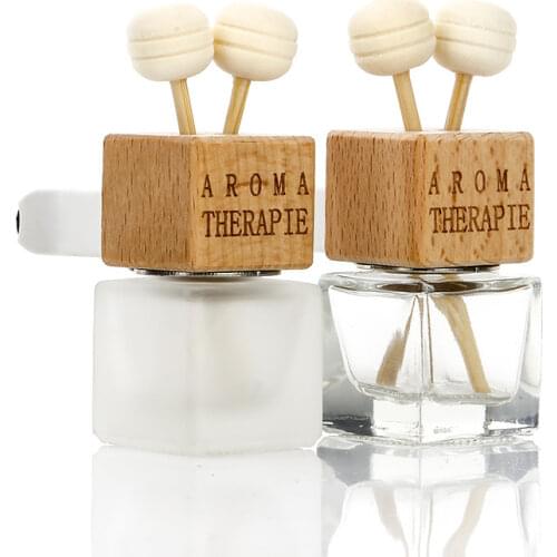 Car Perfume Bottle for Essential Oils Hanging Glass Bottle Air Freshener Car-styling Perfume Pendant Crystal Glass F477