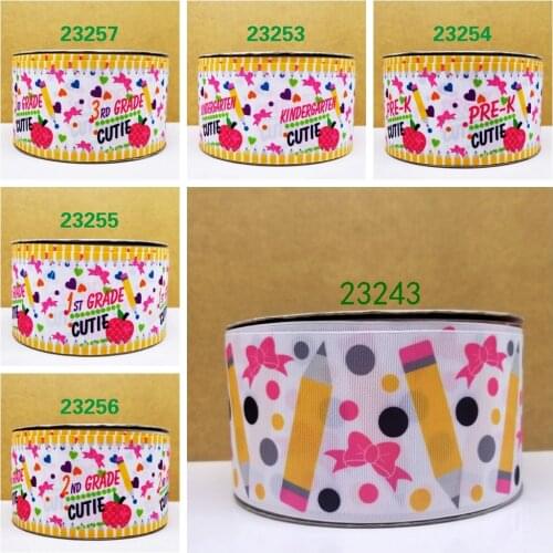 Free shipping 50 yard cartoon printed grosgrain ribbon 23243