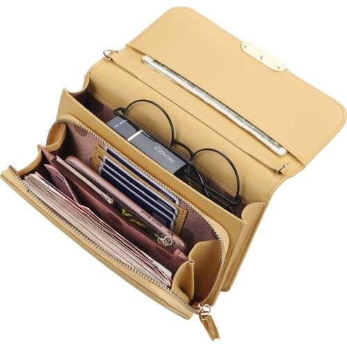 Brand Womens One Shoulder Bag Ladies Girl Long Wallet Purse Card Holder Crossbody Handbag Clutch Pack sac porte monnaie femme