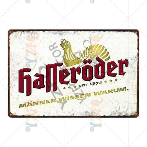 【YZFQ 】German Beer Plaque Metal Retro Signs Vintage Poster Wall Home Art Bar Restaurant Decoration 30X20CM DU-9934A