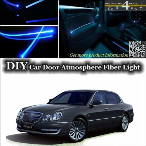 For KIA Amanti / Opirus interior Ambient Light Tuning Atmosphere Fiber Optic Band Lights Inside Door Panel illumination Refit