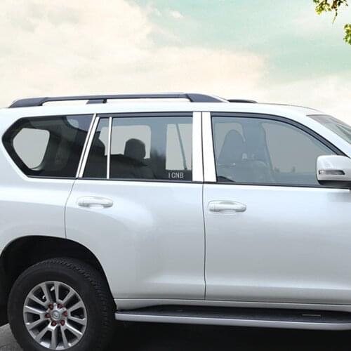 For Toyota Prado 150 2010 2011 2012 2013 2014 2015 2016 2017 2018 Stainless Steel ABCD Column Sequins