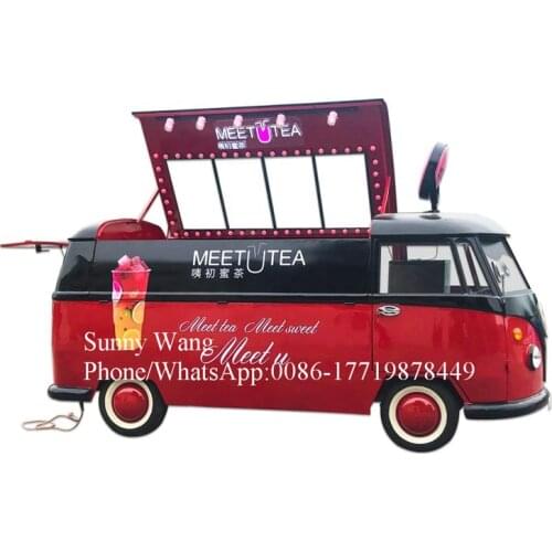 Electric Mobile Fast Food Ice Cream Cart Buffet Van Cotton Candy Kiosk Mobile Food Truck For Sale