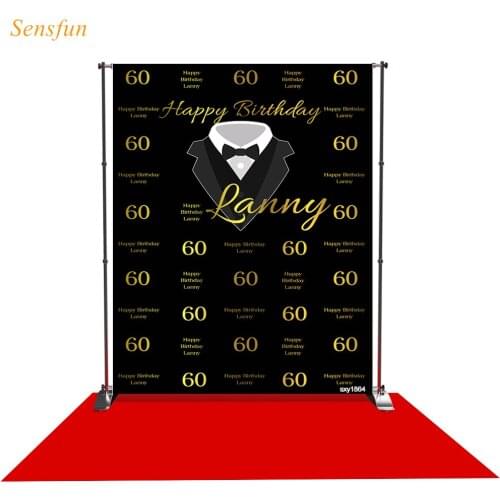 LEVOO Photography Backdrop Suit Tie Man 60th Birthday Party Photo Backgrounds Photocall Photophone Shoot Props Photo Studio