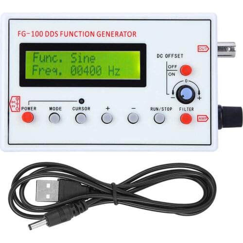 Logic analyzer FG to 100 DDS Function Generator Sine Frequency 1HZ to 500KHz Counter Signal Source Generator Meter Ociloscopio