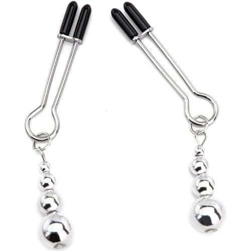 Metal Nipple Clamps clips ring bell torture slave BDSM breast Bondage restraint Sex Toy For Women Couple play Game
