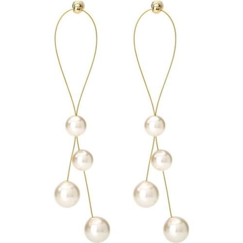 Fashion Elegant Long Tassel Pearl Earrings For Women Charm Drop Earrings Wedding Party Gift Jewelry Accessories Dropshipping