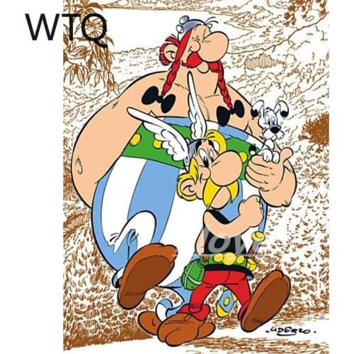 5D DIY Diamond Painting Cartoon Asterix Full Drill Cross Stitch Kits Diamond Embroidery Mosaic Picture Art Kid Room Home Decor